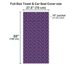 Seductive Witch Full-Size Towel & Car Seat Cover - Size Chart