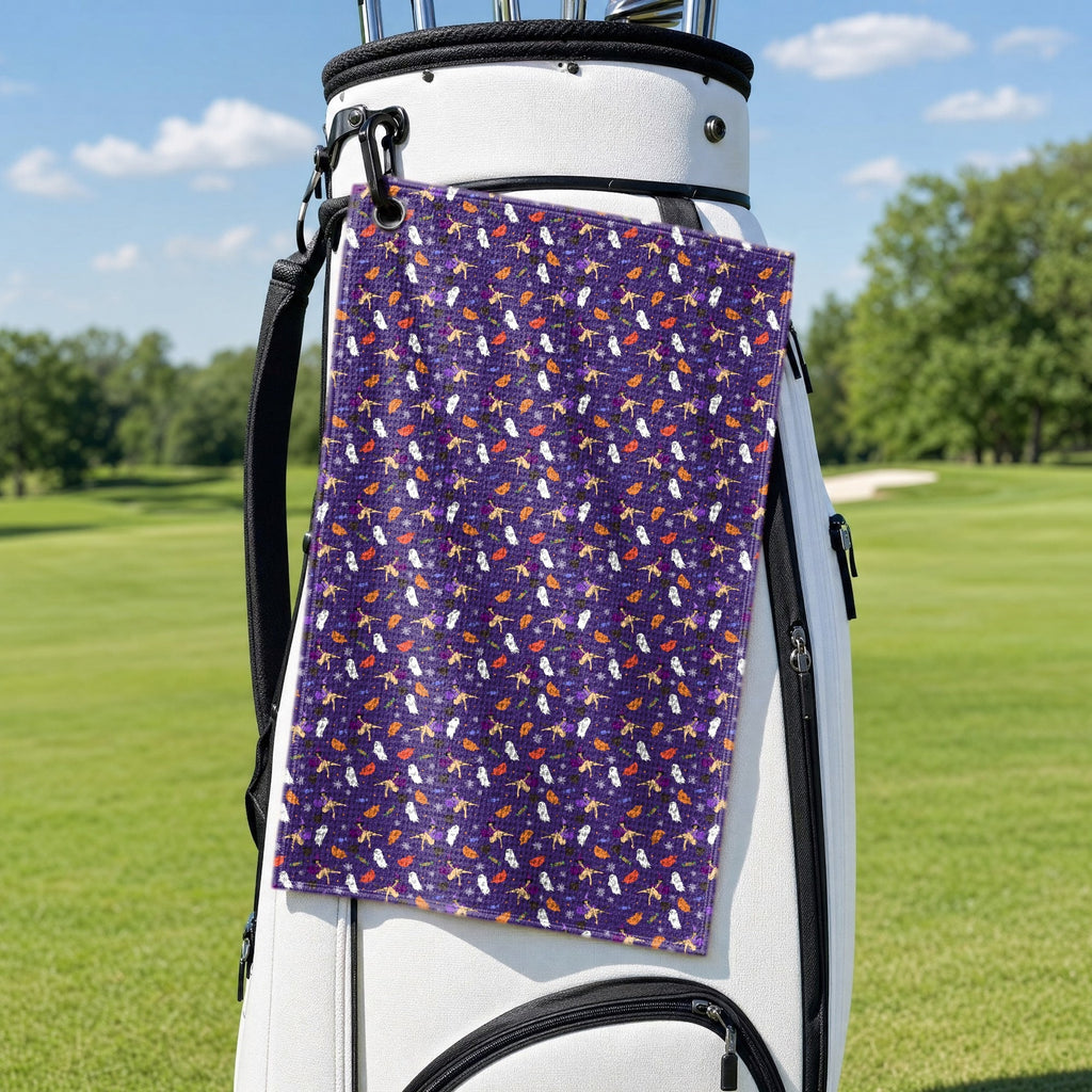 Seductive Witch Golf Towel - Hanging on a Golf Bag