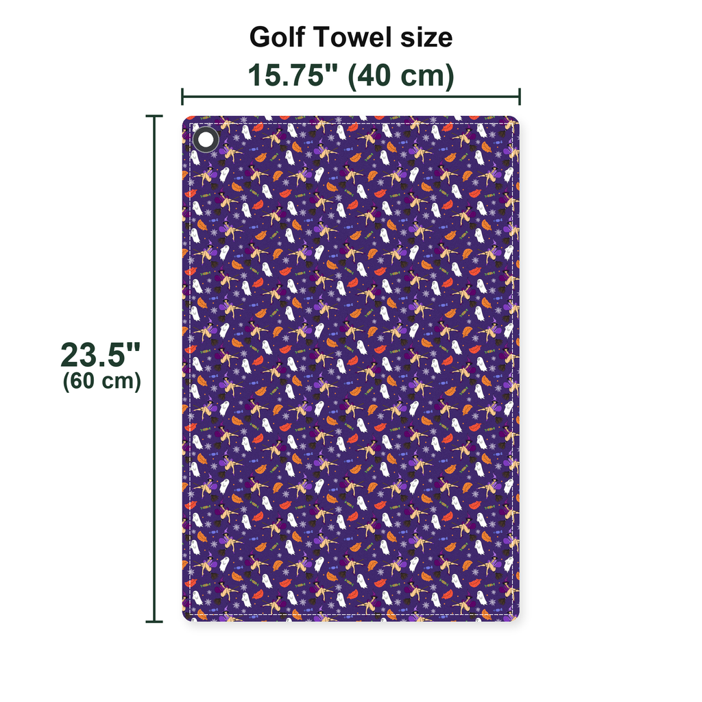 Seductive Witch Golf Towel - Size Chart