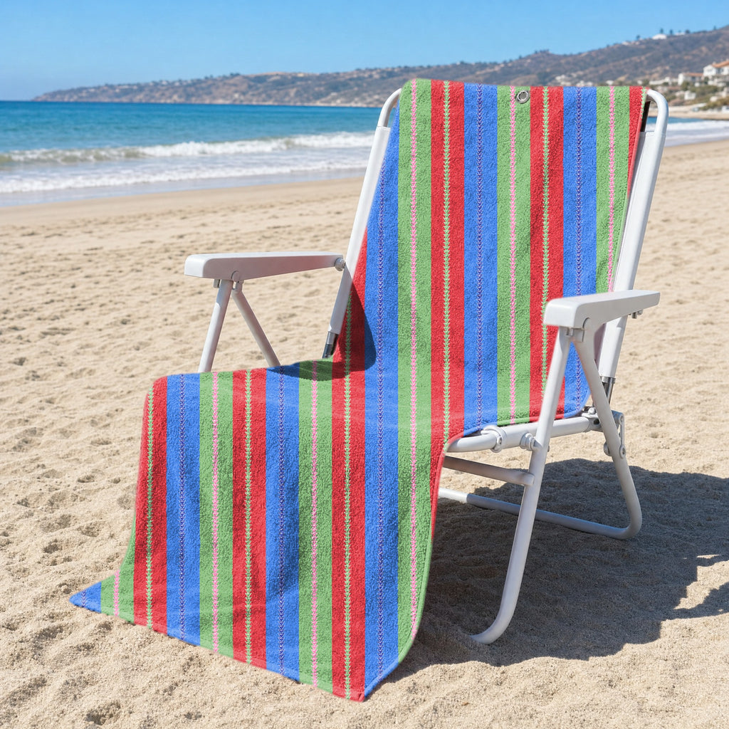 Shaken, Not Stirred Martini Full-Size Towel & Car Seat Cover - On a Beach Chair