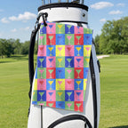 Shaken, Not Stirred Martini Golf Towel - Hanging on a Golf Bag