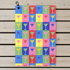 Shaken, Not Stirred Martini Golf Towel - Laid Flat