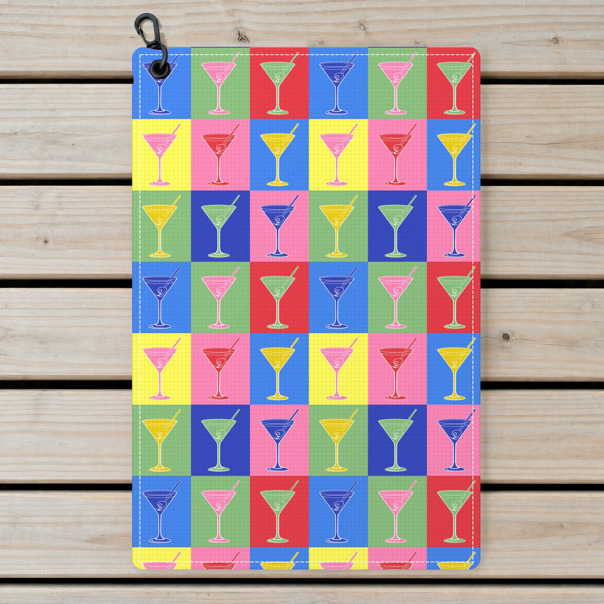Shaken, Not Stirred Martini Golf Towel - Laid Flat