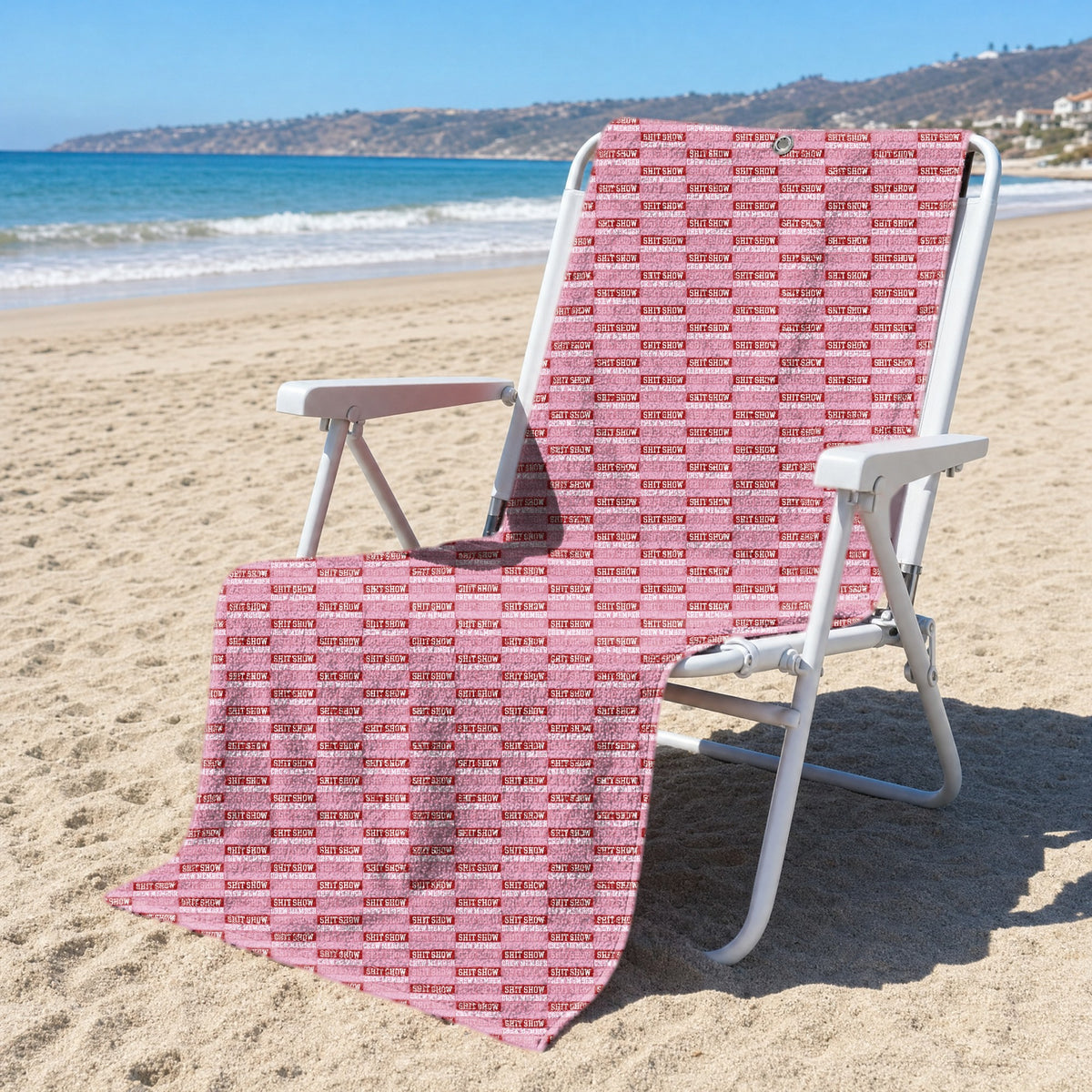 Shiet Show Crew Member Full-Size Towel & Car Seat Cover - On a Beach Chair
