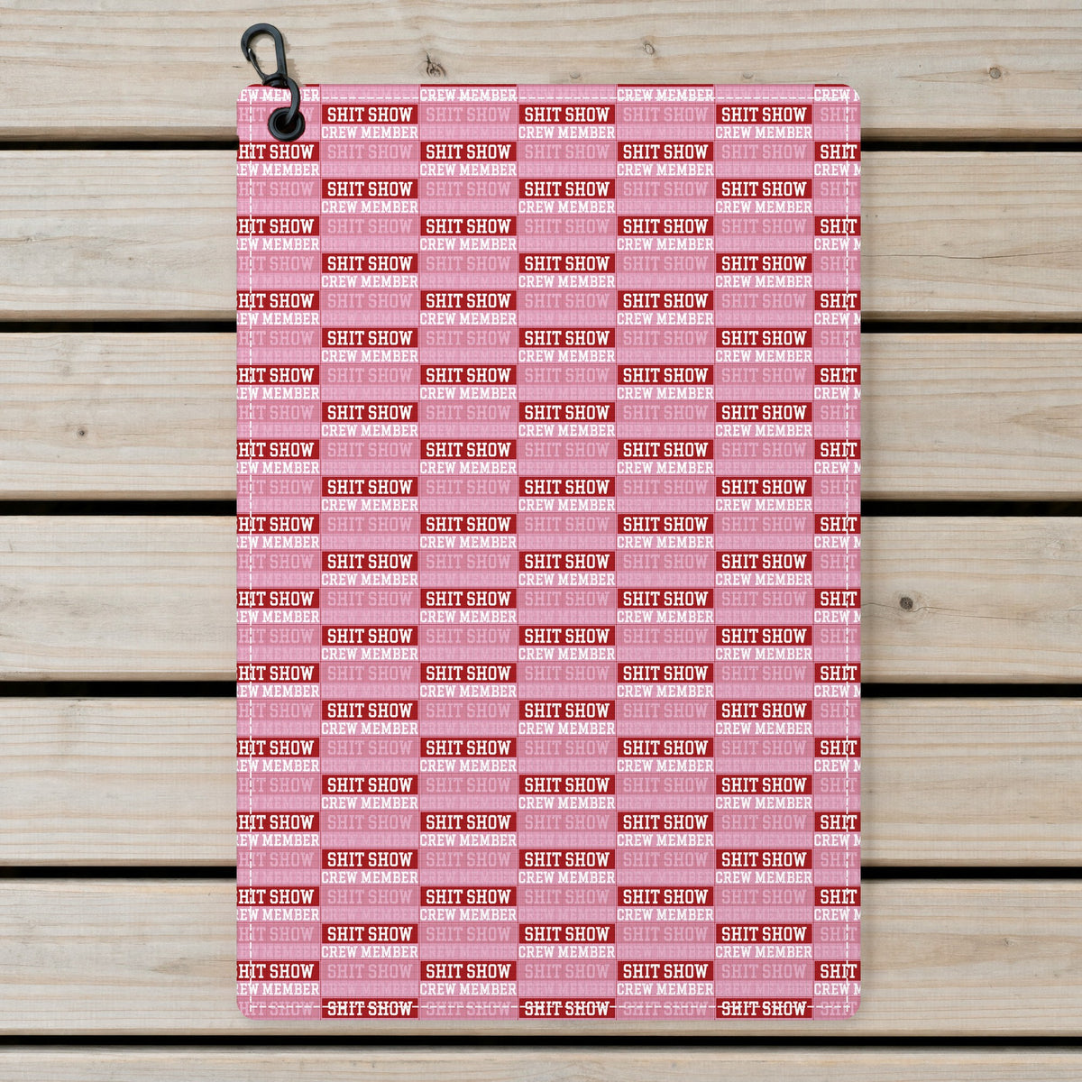 Shiet Show Crew Member Golf Towel - Laid Flat