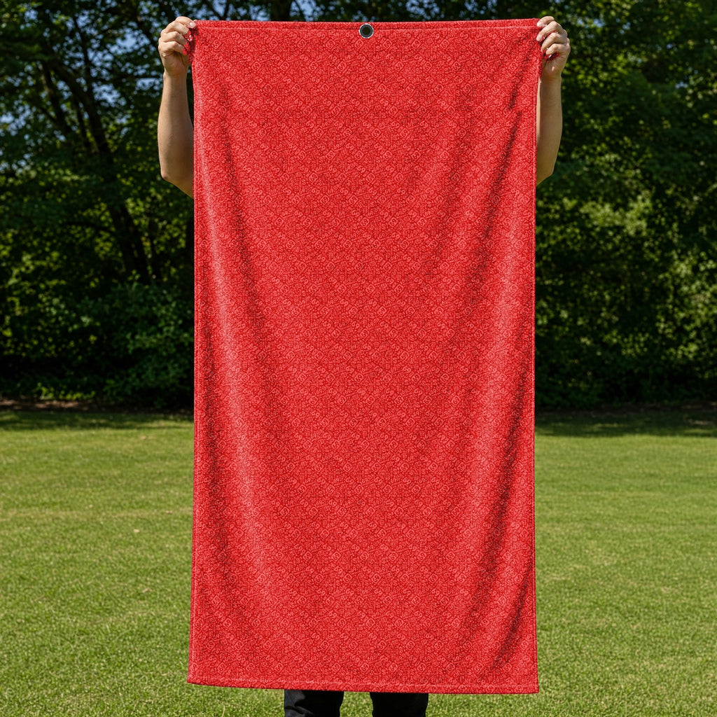 Sixty Nine Full-Size Towel & Car Seat Cover - Held Open