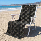 Skeleton Bunny Full-Size Towel & Car Seat Cover - On a Beach Chair