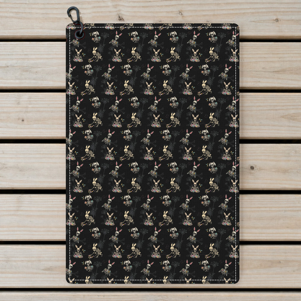 Skeleton Bunny Golf Towel - Laid Flat