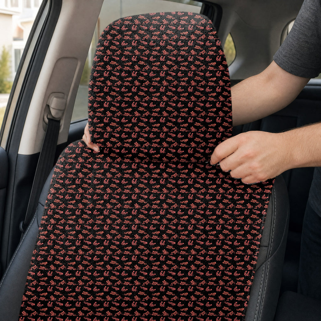 Skeleton Endless Love Full-Size Towel & Car Seat Cover - Headrest Pocket