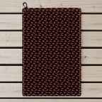 Skeleton Endless Love Golf Towel - Laid Flat