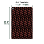 Skeleton Endless Love Golf Towel - Size Chart