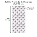 Skull Golf Full-Size Towel & Car Seat Cover - Size Chart