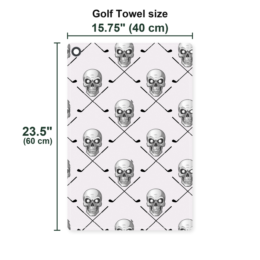 Skull Golf Golf Towel - Size Chart