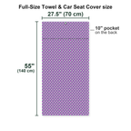 Slutty Pineapple Full-Size Towel & Car Seat Cover - Size Chart