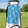 Snowman Golf Golf Towel - Hanging on a Golf Bag