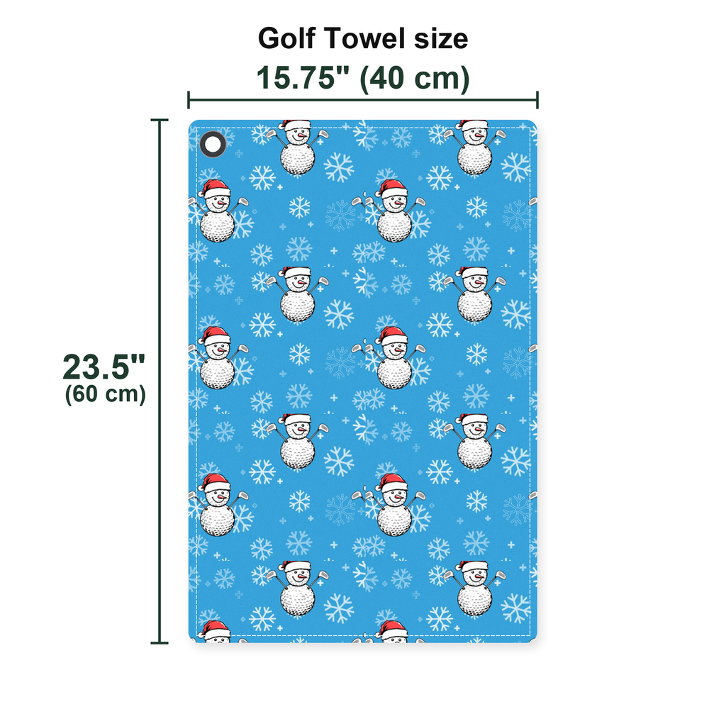 Snowman Golf Golf Towel - Size Chart
