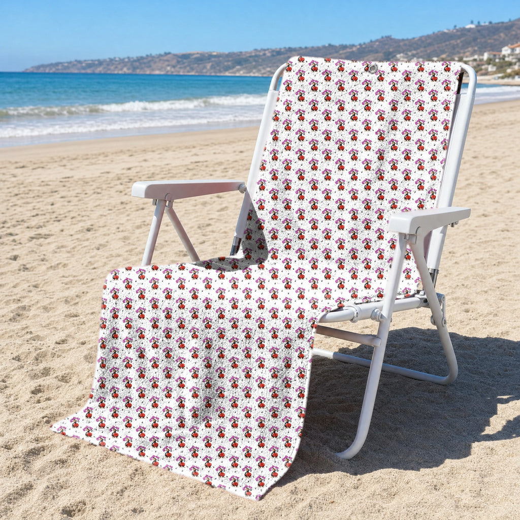 Spank The Monkey Full-Size Towel & Car Seat Cover - On a Beach Chair