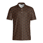 Spooky Sips Polo Shirt For Men - BLACK-FRONT