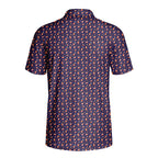 Spooky Sips Polo Shirt For Men - PURPLE-BLACK