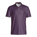 Spooky Sips Polo Shirt For Men - PURPLE-FRONT