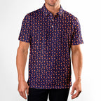 Spooky Sips Polo Shirt For Men - PURPLE-M-FRONT