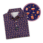 Spooky Sips Polo Shirt For Men - PURPLE-ZOOM