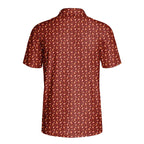 Spooky Sips Polo Shirt For Men - RED-BACK