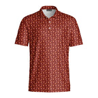 Spooky Sips Polo Shirt For Men - RED-FRONT