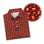 Spooky Sips Polo Shirt For Men - RED-ZOOM