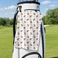 Squirrel Golf Towel - Hanging on a Golf Bag