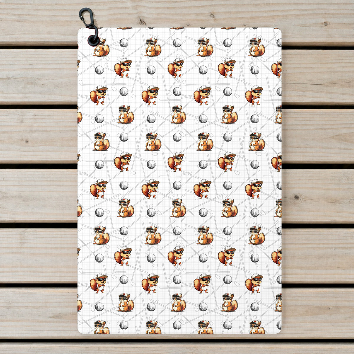 Squirrel Golf Towel - Laid Flat
