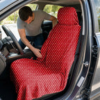 Stick Figure Full-Size Towel & Car Seat Cover - In the Car