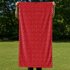 Stick Figure Full-Size Towel & Car Seat Cover - Held Open