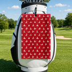 Stick Figure Golf Towel - Hanging on a Golf Bag