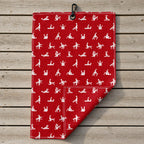 Stick Figure Golf Towel - Laid Flat