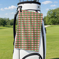 Stickfigures Playing Golf Golf Towel - Hanging on a Golf Bag