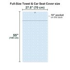 Suck It Full-Size Towel & Car Seat Cover - Size Chart