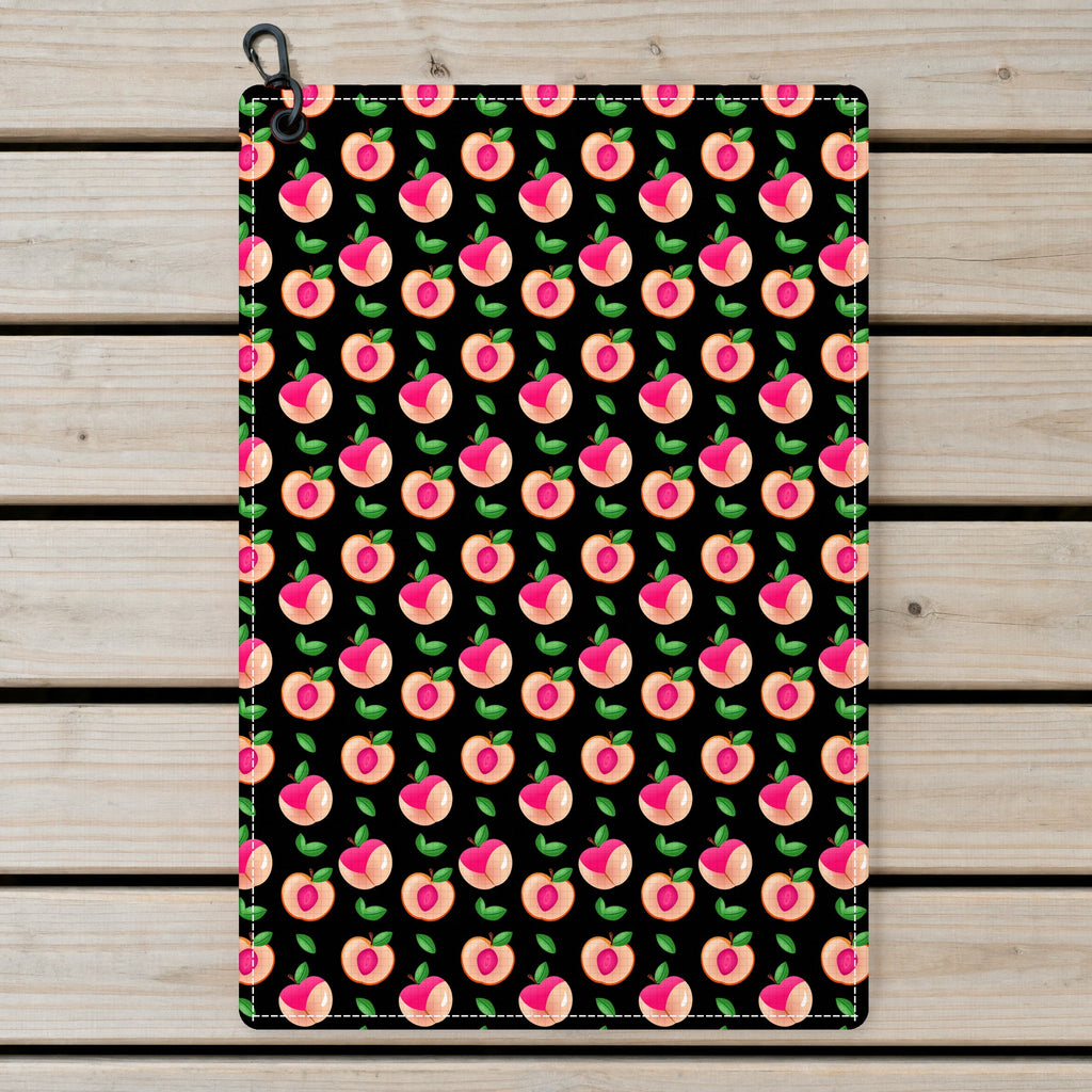 Sweet Peach Charm Golf Towel - Laid Flat