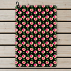 Sweet Peach Charm Golf Towel - Laid Flat