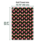 Sweet Peach Charm Golf Towel - Size Chart