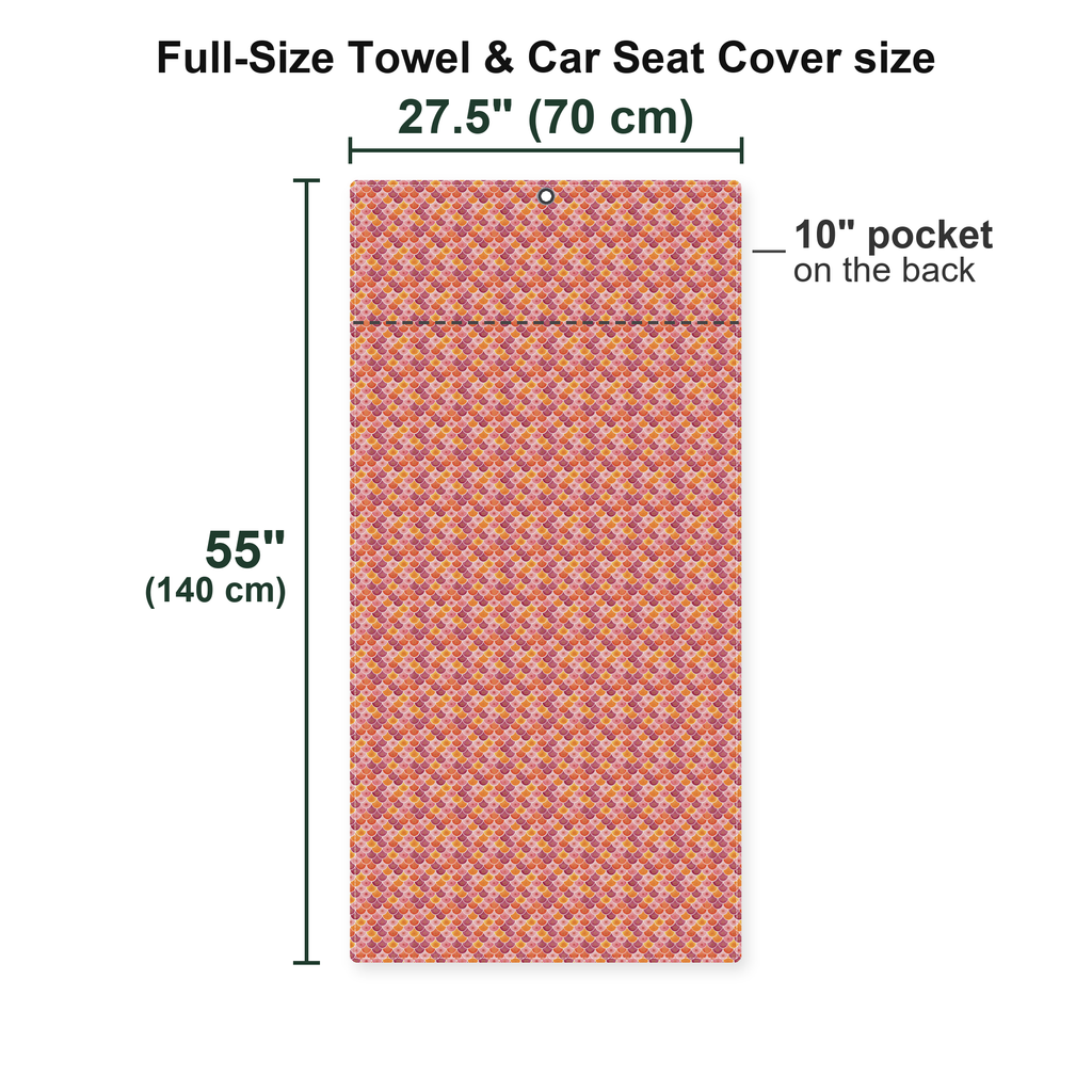 Sweet Spots Full-Size Towel & Car Seat Cover - Size Chart