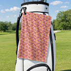 Sweet Spots Golf Towel - Hanging on a Golf Bag