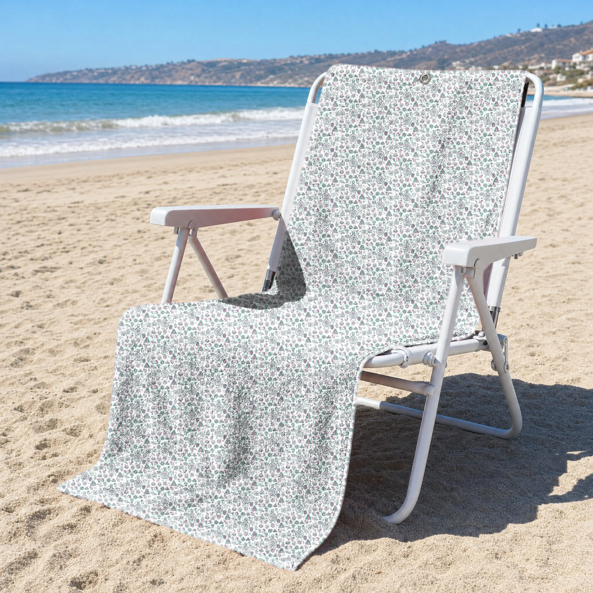 Teequila Time Full-Size Towel & Car Seat Cover - On a Beach Chair