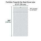 Teequila Time Full-Size Towel & Car Seat Cover - Size Chart