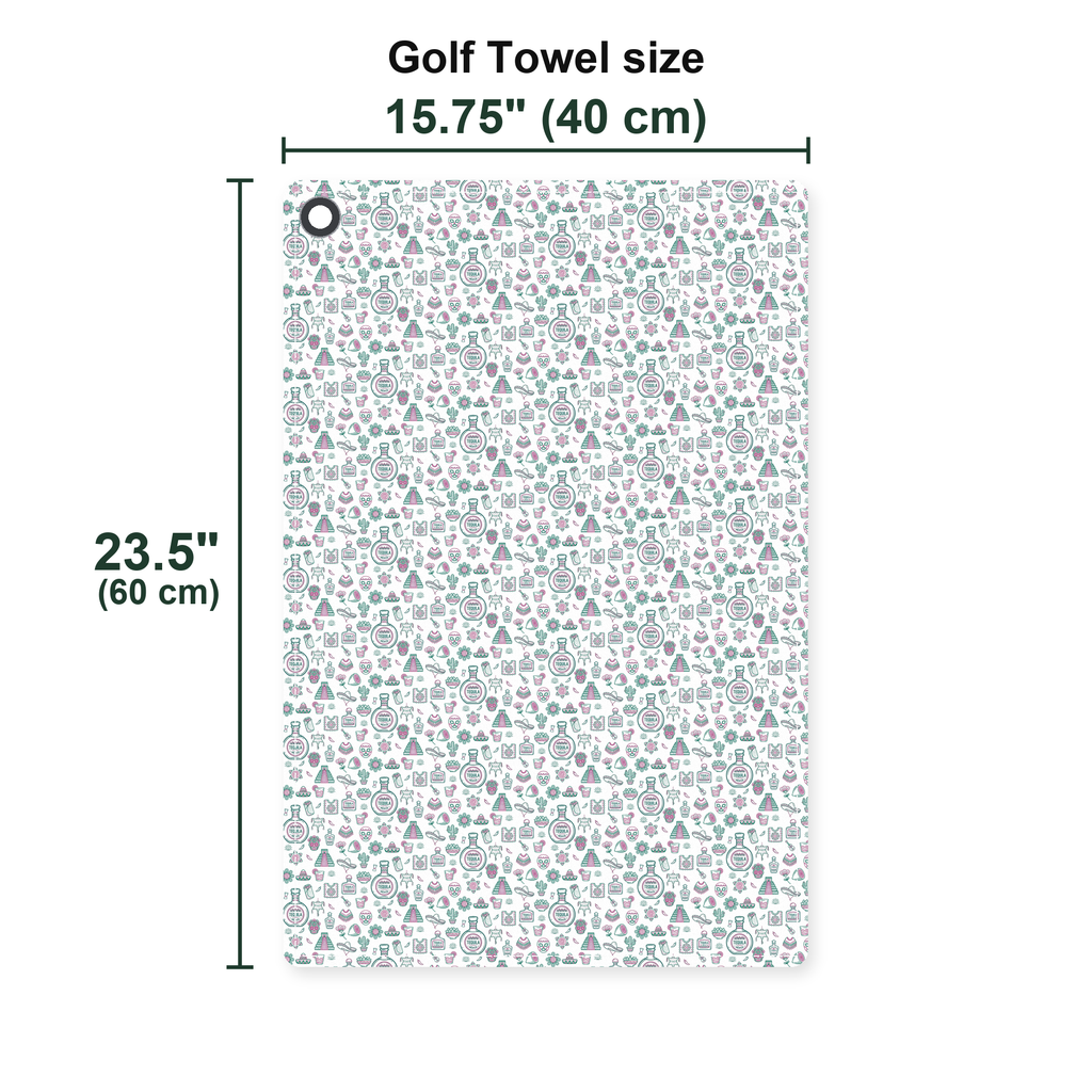 Teequila Time Golf Towel - Size Chart