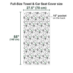 Tequila Fiesta Full-Size Towel & Car Seat Cover - Size Chart