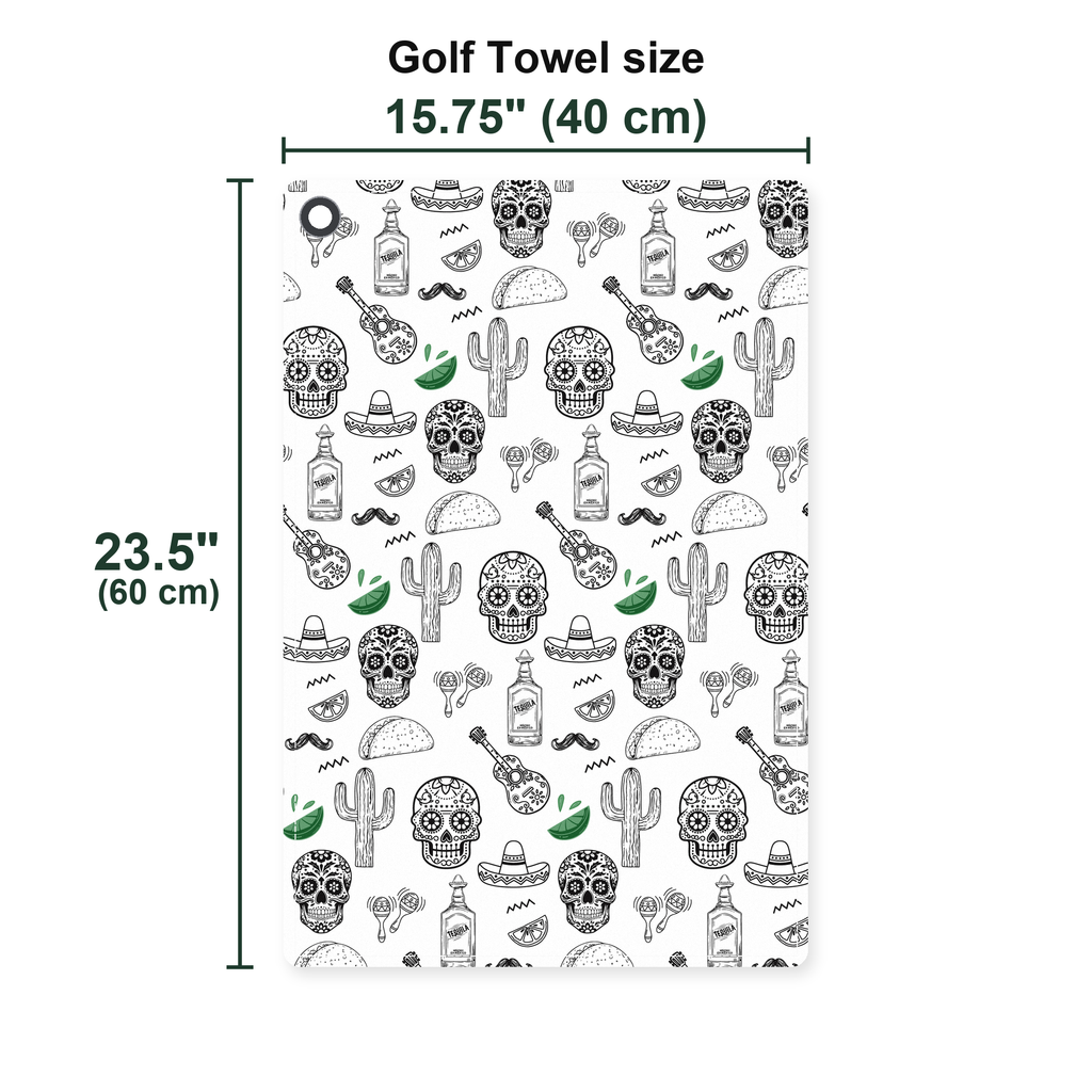 Tequila Fiesta Golf Towel - Size Chart