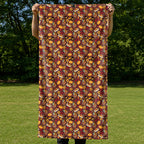 Thanksgiving Peace Turkey Funny Full-Size Towel & Car Seat Cover - Held Open