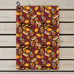 Thanksgiving Peace Turkey Funny Golf Towel - Laid Flat
