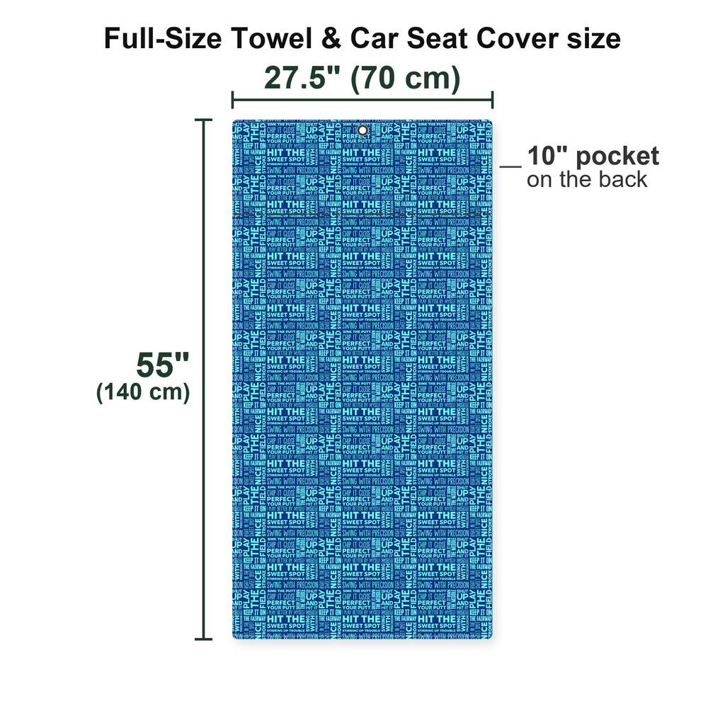 That What's She Said Full-Size Towel & Car Seat Cover - Size Chart